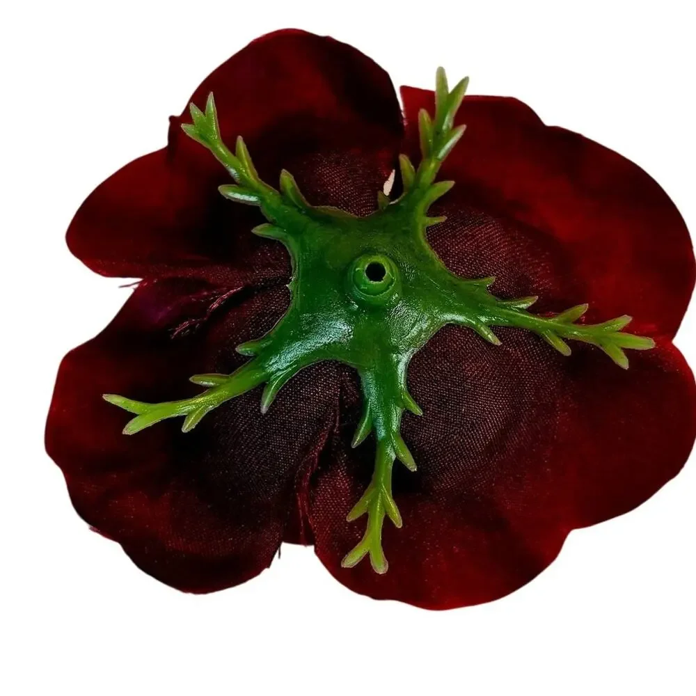 100 Burgundy Red Satin Rose Heads Stemless Wedding Floral Craft DIY 2.5in Flower